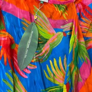 Farm Rio Colorful Tropical Print Skirt